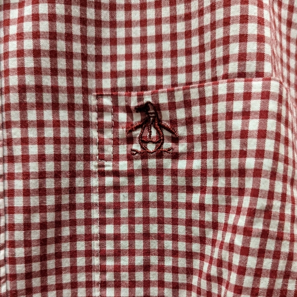 Original Penguin red gingham button-down - Picture 3 of 3